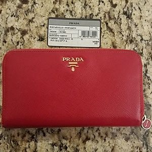 Prada Saffiano Vernice Wallet